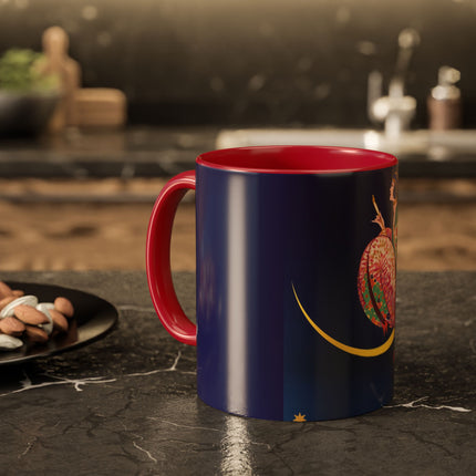 Moonlit Reflections Colorful Mug (11oz, 15oz) – Celestial Elegance, Art Deco Beauty & Dreamy Style
