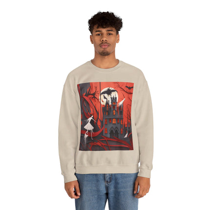 Halloween Night Scene Unisex Heavy Blend™ Crewneck Sweatshirt