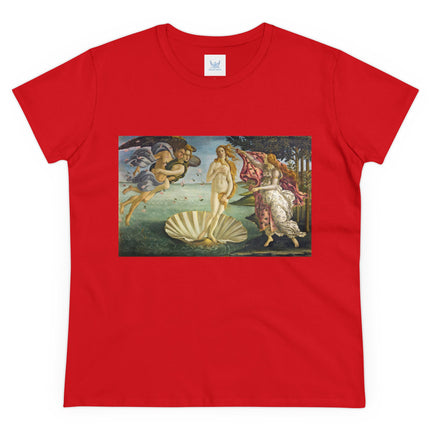 Birth of Venus by Sandro Botticelli Women's Midweight Cotton Tee