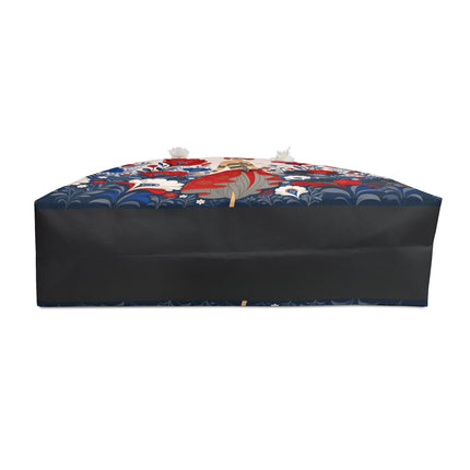 🦚🌺 The Enchanted Peacock Blossom Dancer Weekender Bag – Art Deco Floral Fantasy