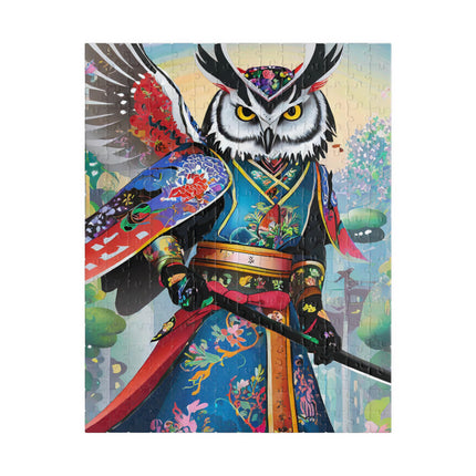 Cyberpunk Samurai Owl Puzzle (110, 252, 520, 1014-piece)