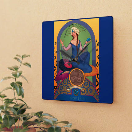 December & Tanzanite Zodiac Acrylic Wall Clock