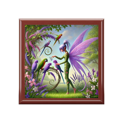Lavender-Winged Fairy Jewelry Box