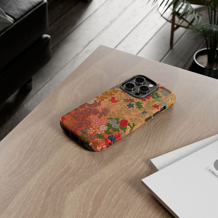 Ornamental Japanese Flower Pattern Phone Cases