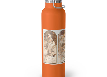 The Seasons by Alphonse Maria Mucha Copper Vacuum Insulated Bottle, 22oz