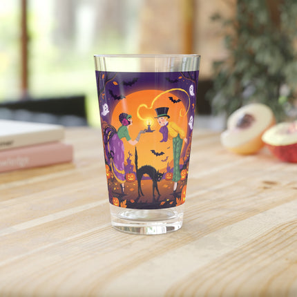 🎃🕯️ The Midnight Halloween Greeting Glass, 16oz – Vintage Halloween Charm