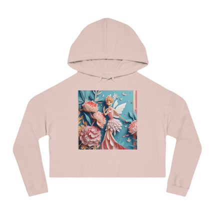 Peony Fairy Cropped Hooded Sweatshirt