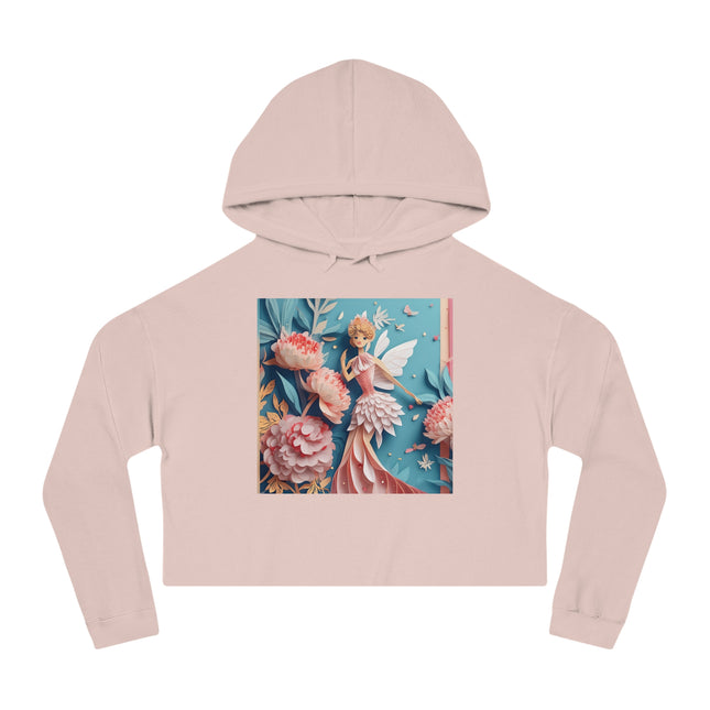 Peony Fairy Cropped Hooded Sweatshirt