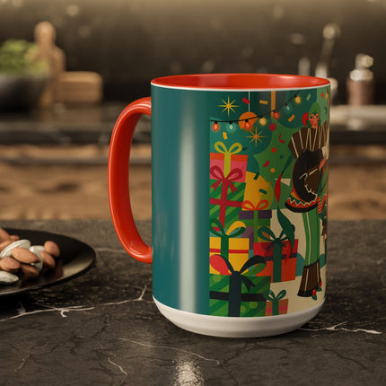 🎄✨ The Lady Of The Christmas Ornament Colorful Mug – Art Deco Holiday Fantasy