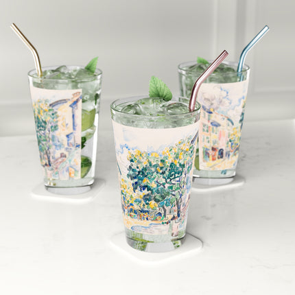 Antibes by Paul Signac Pint Glass – Sunlit Tree & Mediterranean Glow