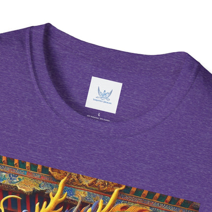 Tibetan Dragon Over Kabuki Duel Softstyle T-Shirt