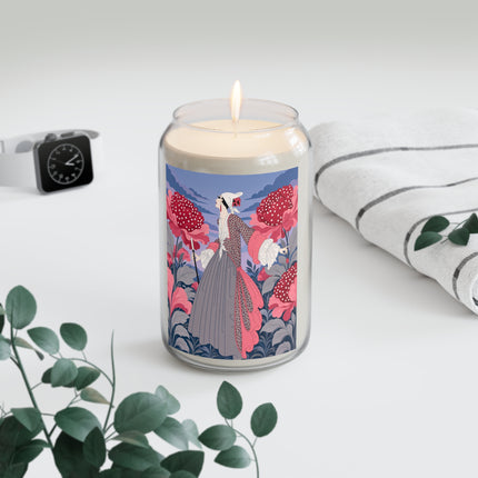 🌸🎀 The Lady Of The Rose Twilight Garden Scented Soy Candle – Art Deco Floral Romance