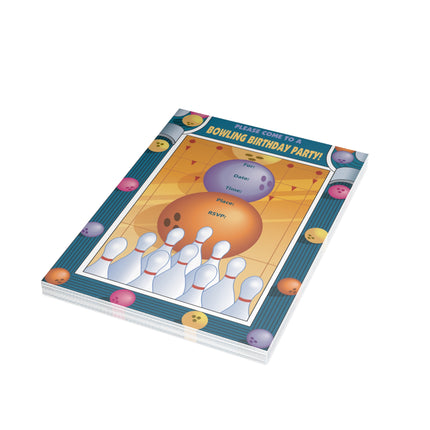 Strike Zone Bowling Party Invitation! Bundles of 10, 30, 50 Pieces Available (envelopes included)