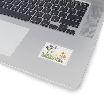 Aquilegia Flower by Tanigami Kônan Kiss-Cut Stickers (4 Sizes)