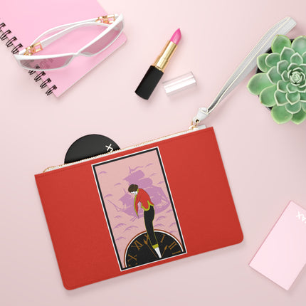 Woman Waiting for her Beloved at 1:59 by Kobayashi Kaichi Clutch Bag