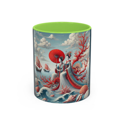 Ladies by the Quiet Sea Colorful Mugs (11oz, 15oz)