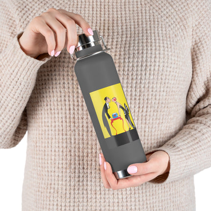 A Moment of Elegance: A Passionate Embrace Amidst Golden Splendor Copper Vacuum Insulated Bottle, 22oz