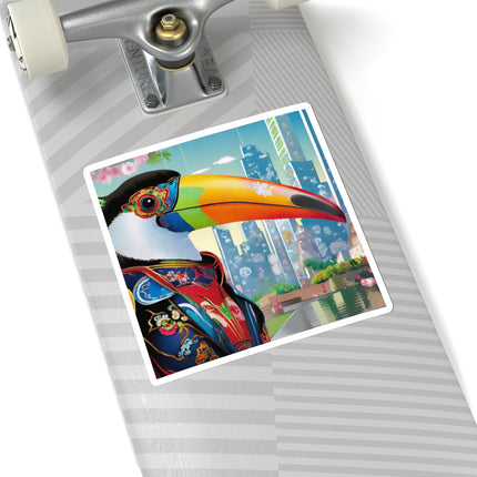 Cyber Toucan Chic Kiss-Cut Stickers (4 Sizes)