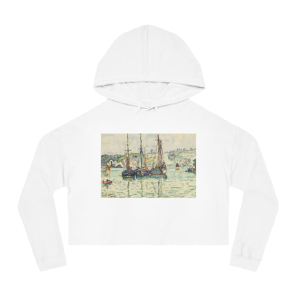 Le Trieux Paul Signac Women’s Cropped Hooded Sweatshirt
