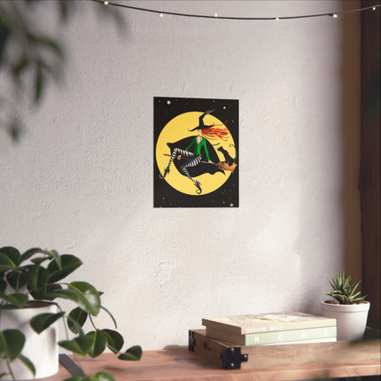 A Witch’s Moonlit Flight Fine Art Posters