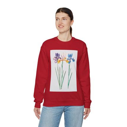 Blue Iris by Anselmus Boëtius de Boodt Heavy Blend™ Crewneck Sweatshirt