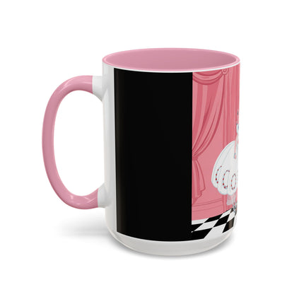 The Ladies Behind The Velvet Curtain Colorful Mugs – Art Deco Theatrical Elegance