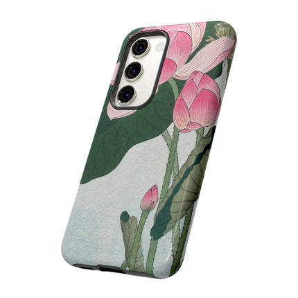 Blooming Lotus Flowers by Ohara Koson Phone Cases