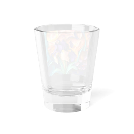 The Elegant Iris Flower Shot Glass, 1.5oz