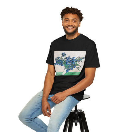 Irises by Vincent Van Gogh Unisex Garment-Dyed T-shirt
