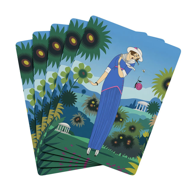 🌻🐝 The Secret Language Of Flowers Playing Cards – Art Deco Whimsical Garden Elegance