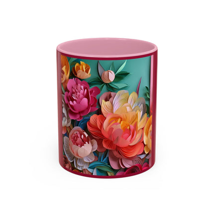 Peonies in Full Bloom Colorful Mugs (11oz, 15oz)