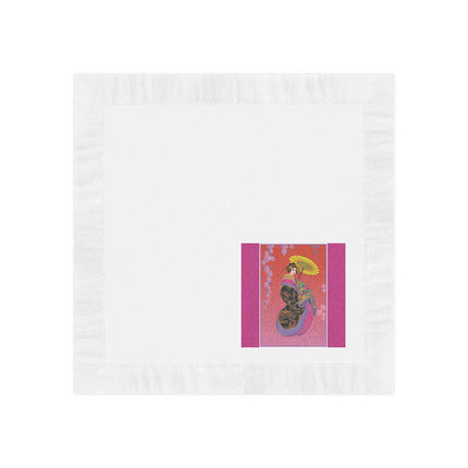 Enchanting Geisha White Coined Napkins