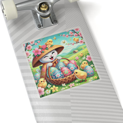 Geisha Kitten’s Easter Delight Kiss-Cut Stickers (4 Sizes)