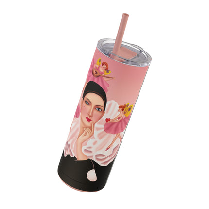 Pierrot & Fairies Dressed in Pink by Sofia Chiostri Skinny Matte Tumbler, 20oz