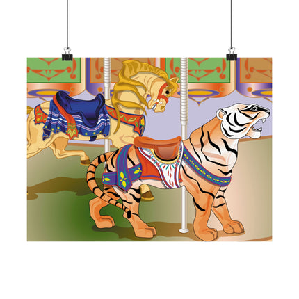 Carousel Splendor Premium Matte Horizontal Poster