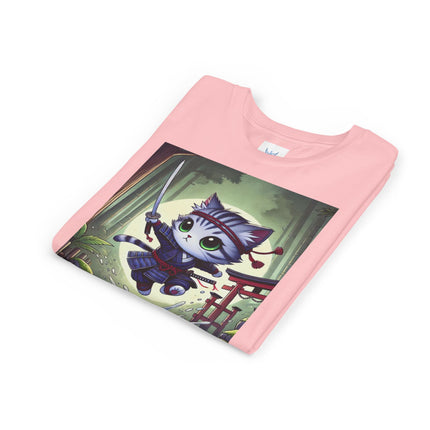 Moonlit Samurai Kitty Youth Short Sleeve Tee