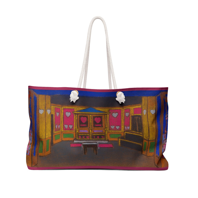 The Court of Hearts Scene Design for Alice in Wonderland by William Penhallow Henderson Weekender Bag