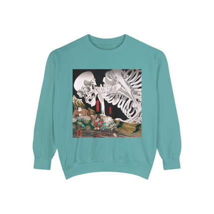 Mitsukuni Defying the Skeleton Spectre by Utagawa Kuniyoshi Garment-Dyed Sweatshirt