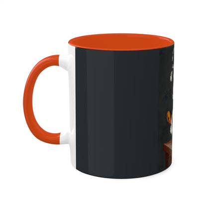 Floral Still Life by Johann Baptist Drechsler Colorful Mugs, 11oz