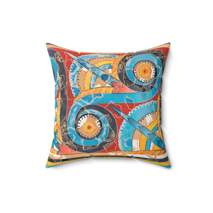 Reproduction of S-Spiral Frieze by Emile Gilliéron Spun Polyester Square Pillow