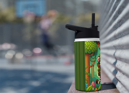 Stealthy Stripes Stainless Steel Water Bottle, Standard Lid