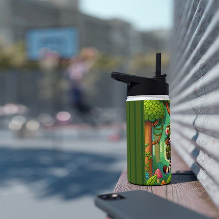 Stealthy Stripes Stainless Steel Water Bottle, Standard Lid