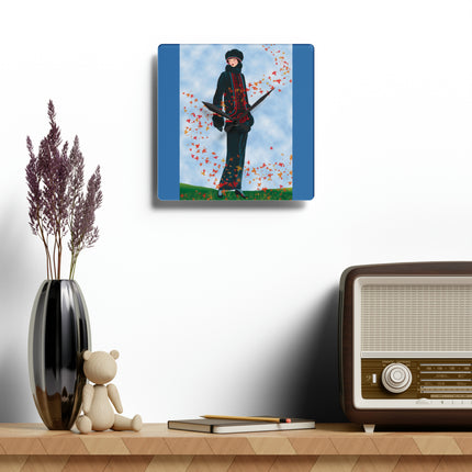 Elegance in Autumn Acrylic Wall Clock