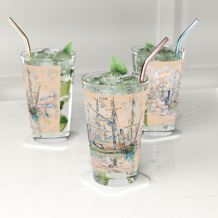Marseille by Paul Signac Pint Glass – Tall Ships & Harbor Glow