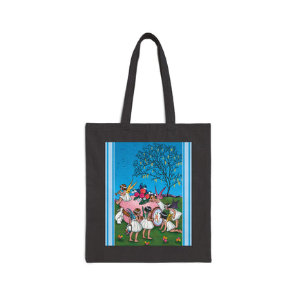 Enchanted Easter Gathering Cotton Canvas Tote Bag