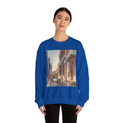 Gondola Moorings on the Grand Canal by John Singer Sargent Heavy Blend™ Crewneck Sweatshirt
