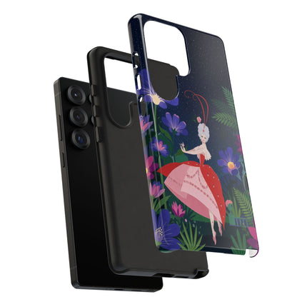 🌺✨ The Lady Of The Starlit Enchanted Garden Phone Case – Art Deco Floral Fantasy