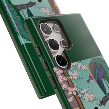 Peacock Garden Phone Case – Japanese Elegance & Timeless Beauty