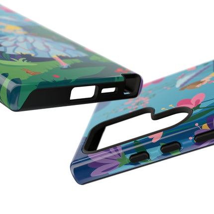 🌸☂️ A Stroll Through The Enchanted Forest Phone Case – Art Deco Floral Fantasy
