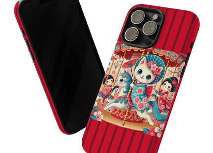 Geisha Kitten's Enchanted Carousel Phone Cases